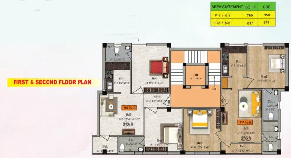  ample-apartment Ample Apartment Cluster Plan From 1st To 2nd Floor