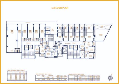  shreeji-commercial A + B Wing Cluster Plan For 1st Floor