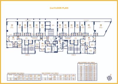  shreeji-commercial A + B  Wing Cluster Plan For 2nd Floor