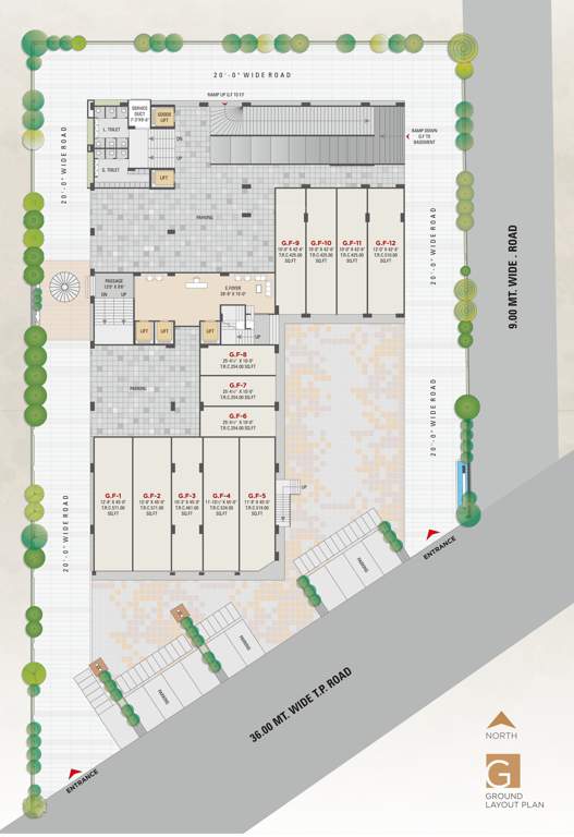 trade center Trade Center Cluster Plan for ground Floor