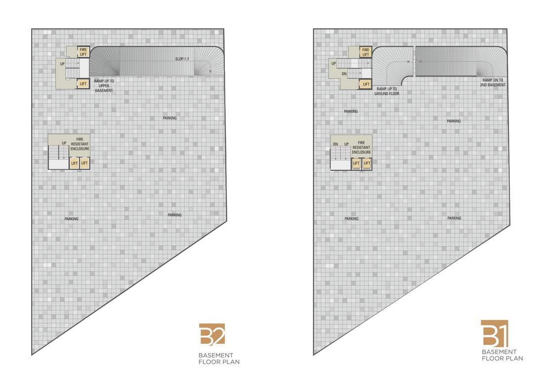 trade center Trade Center Cluster Plan from Basement 1st to 2nd Floor