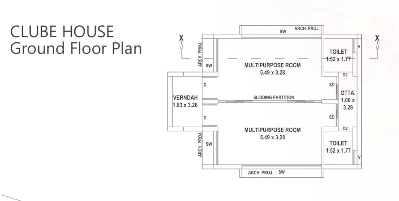 gulmohar Block A To Block D Basement Cluster Plan