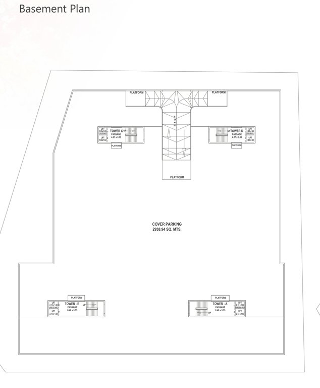 gulmohar Block A To Block D Cluster Plan for ground Floor