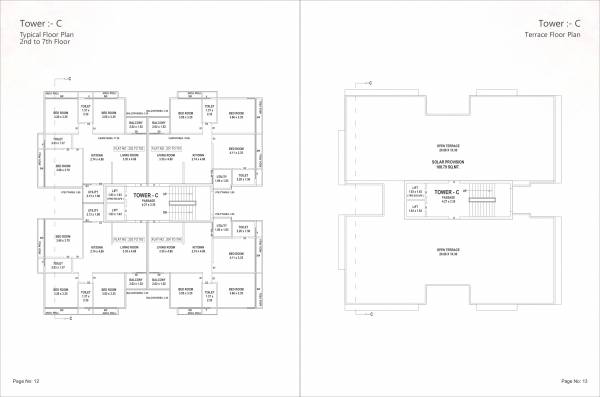  gulmohar Block C Cluster Plan from 2nd to 7th Floor