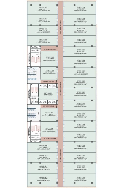 downtown Fairmount Downtown Cluster Plan For 2nd Floor