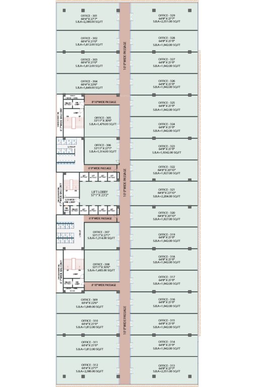  downtown Fairmount Downtown Cluster Plan For 3rd Floor