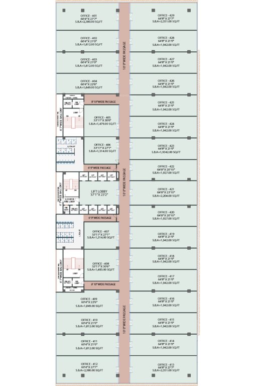  downtown Fairmount Downtown Cluster Plan For 4th Floor