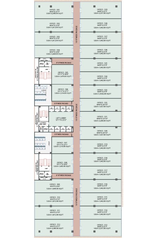  downtown Fairmount Downtown Cluster Plan For 5th Floor