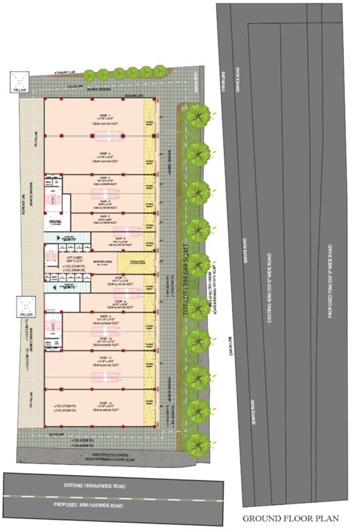 downtown Fairmount Downtown Cluster Plan For Ground Floor