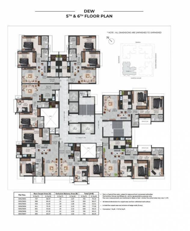  the views by adani realty Sun Rise Cluster Plan