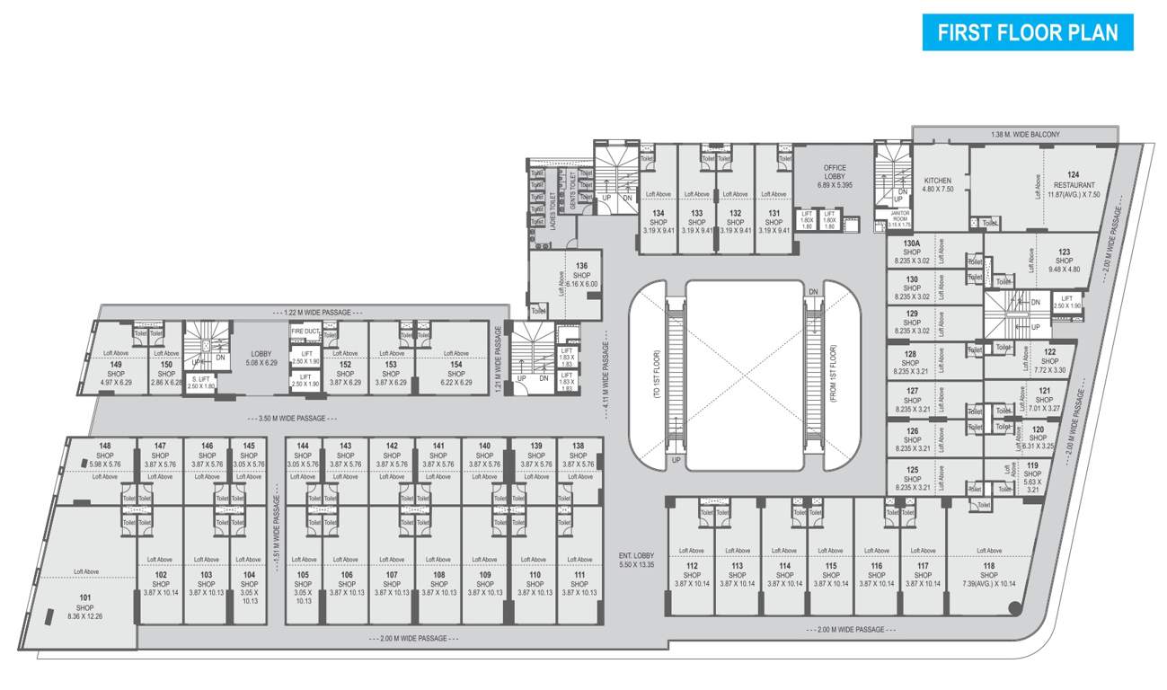  vasantam city center phase 1 Commercial Building Cluster Plan For 1st Floor
