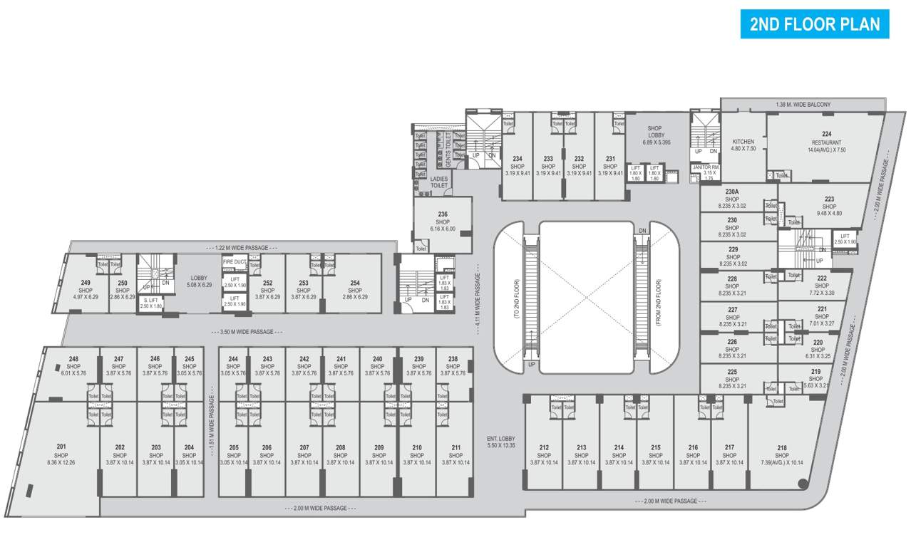  vasantam city center phase 1 Commercial Building Cluster Plan For 2nd Floor