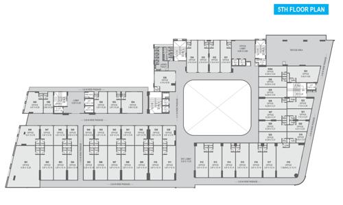  vasantam-city-center-phase-1 Commercial Building Cluster Plan For 5th Floor