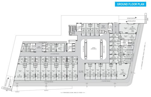  vasantam-city-center-phase-1 Commercial Building Cluster Plan For Dround Floor