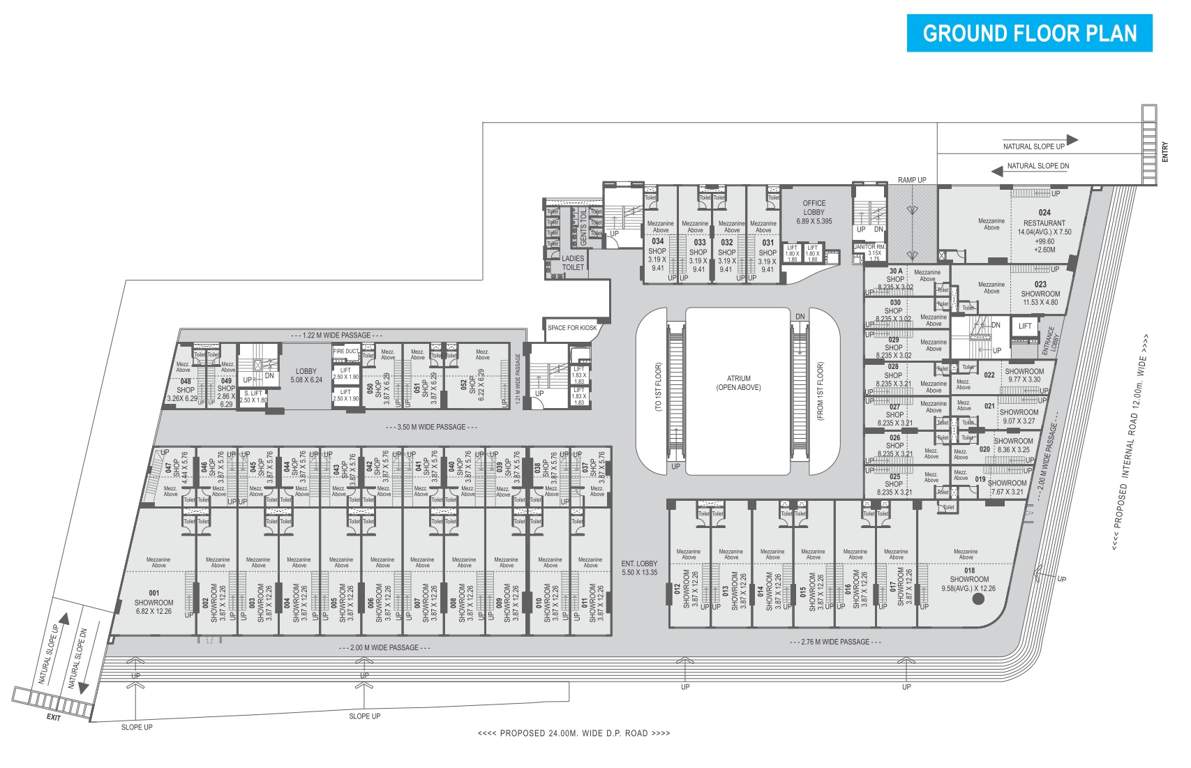  vasantam city center phase 1 Commercial Building Cluster Plan For Dround Floor