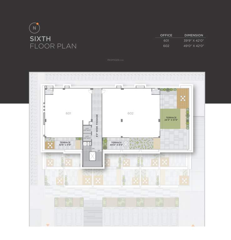  one 45 One 45 Cluster Plan for 6th Floor