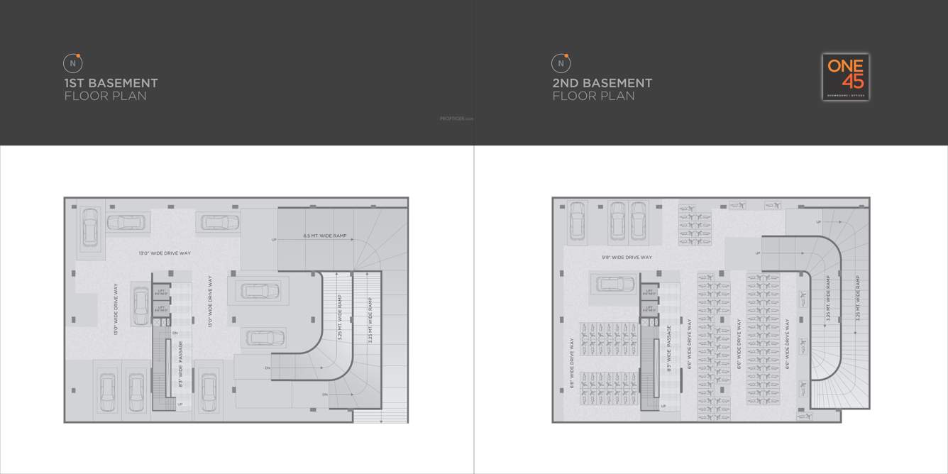  one 45 One 45 Cluster Plan from 1st to 2nd Floor Basement 