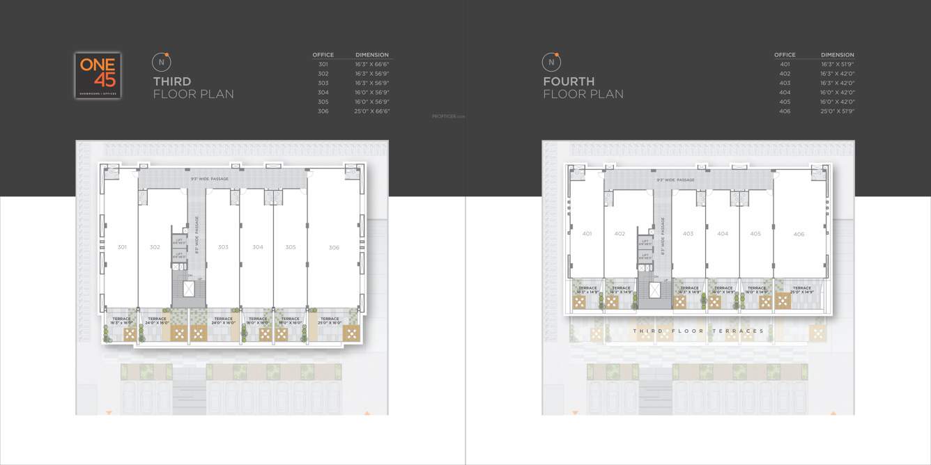  one 45 One 45 Cluster Plan from 3rd to 4th Floor