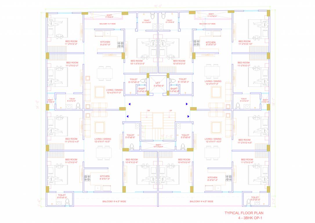  home 14 Home 14 Cluster Plan from 1st to 4th Floor