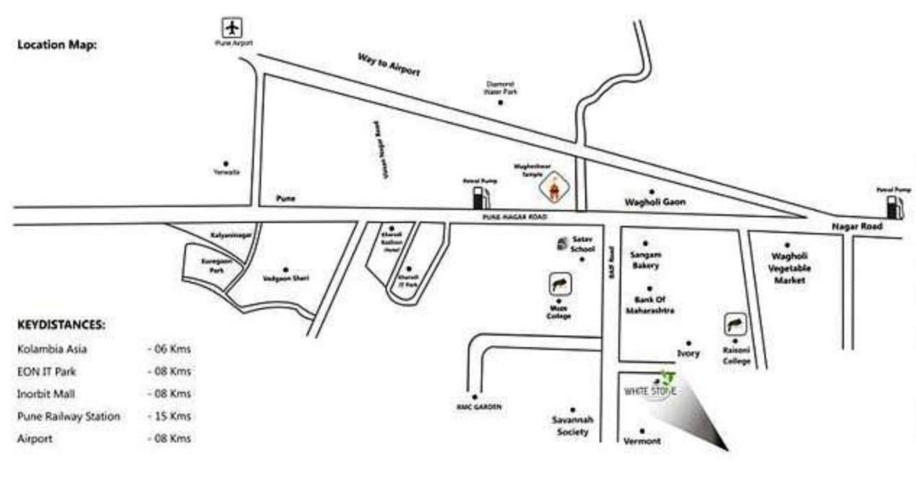  white stone commercial and bunglow Location Plan