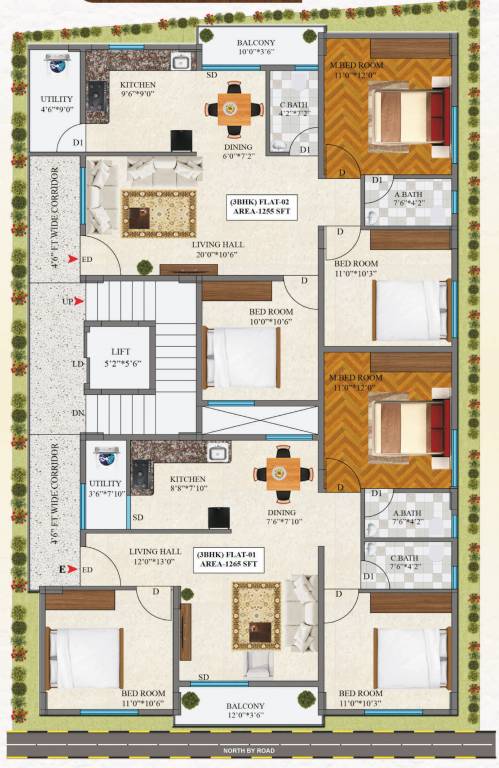  aarna splendour Aarna Splendour Cluster Plan For Typical Floor Plan