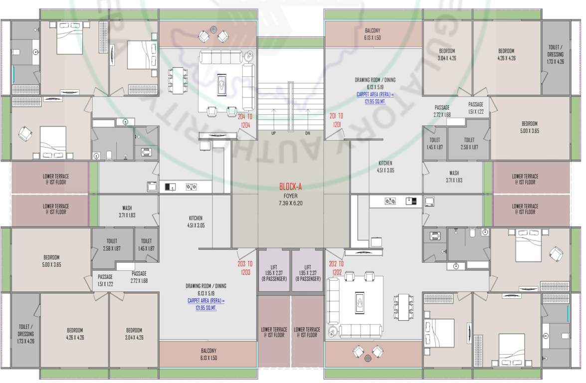  vedant skyvilla Block A And B Cluster Plan From 2nd To 12th Floor