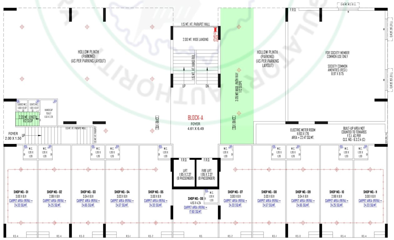  vedant skyvilla Block A Cluster Plan For Ground Floor