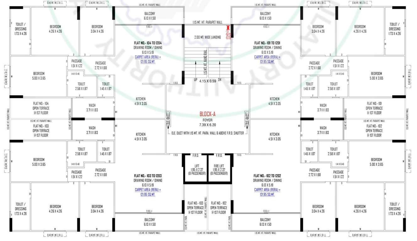  vedant skyvilla Block A Cluster Plan From 1st To 12th Floor