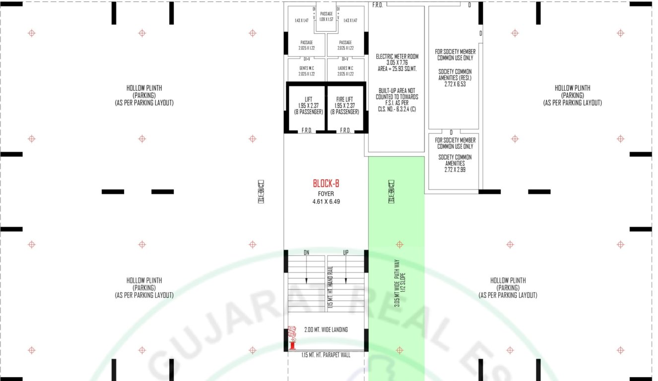  vedant skyvilla Block B Cluster Plan For Ground Floor