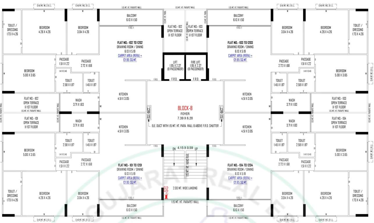  vedant skyvilla Block B Cluster Plan From 1st To 12th Floor