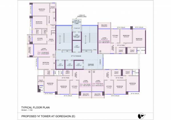  claremont Claremont H Tower Cluster Plan