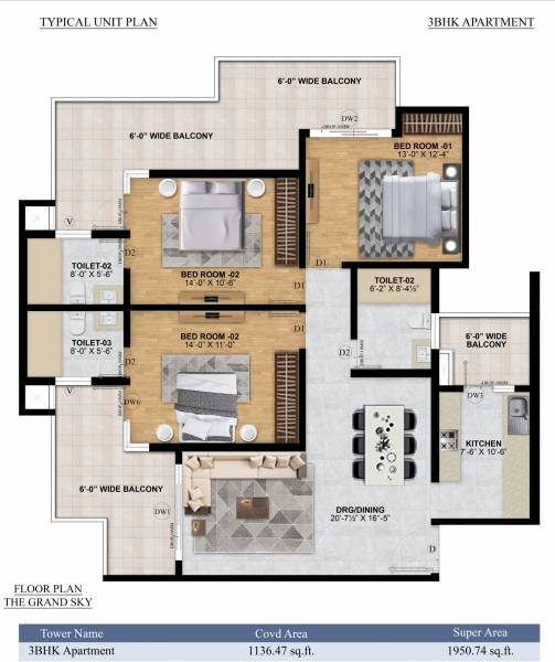  the-grand-sky Tower 1 Cluster Plan