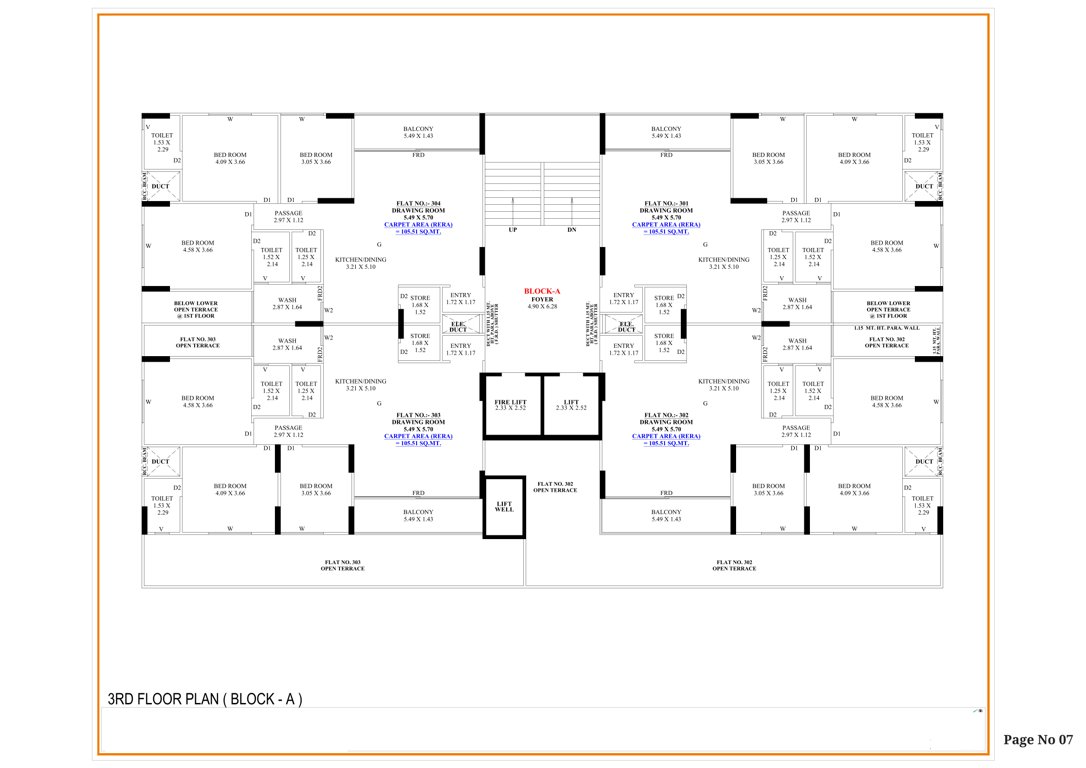  royal king Block A Cluster Plan for 3rd Floor