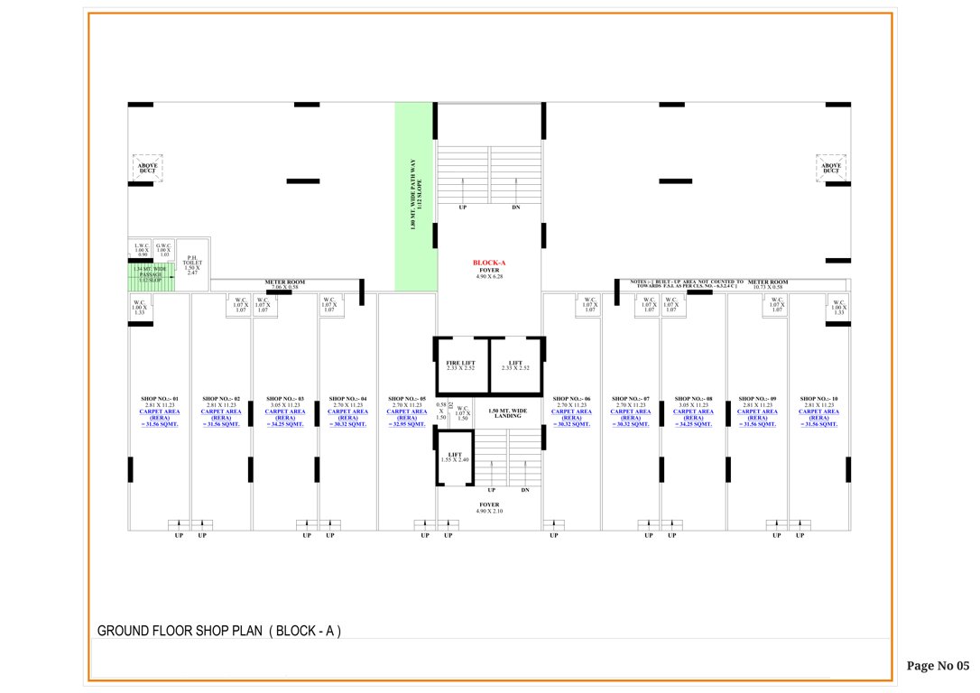  royal king Block A Cluster Plan for ground Floor