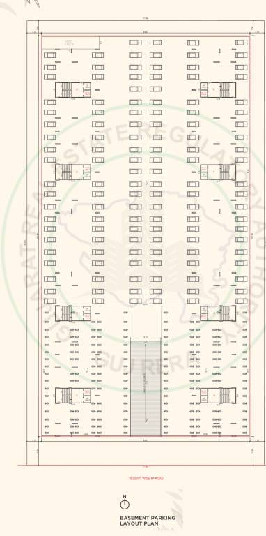  satva Block A,B,C,D,E,F,G&H Basement Floor Cluster Plan