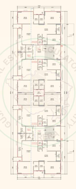  satva Block E,F,G&H Cluster Plan from 1st to 12th Floor