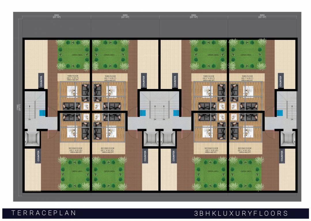 luxury floors Cluster Plan