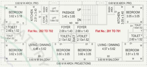  harsiddhi-om-shivay-heights Tower A Cluster Plan From 2nd To 7th Floor