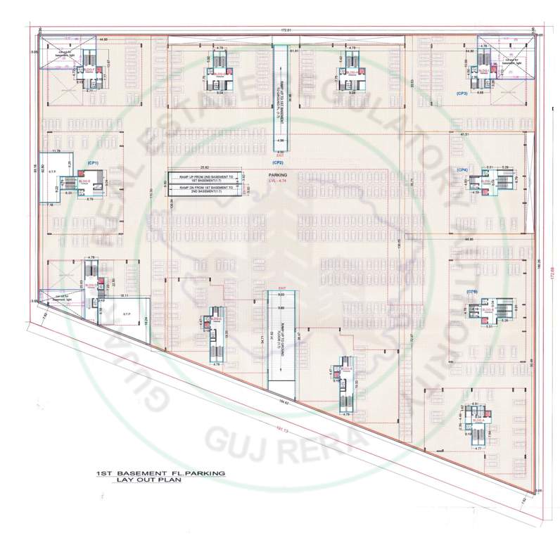 martella Block A To L Cluster Plan for Basement 1 Floor