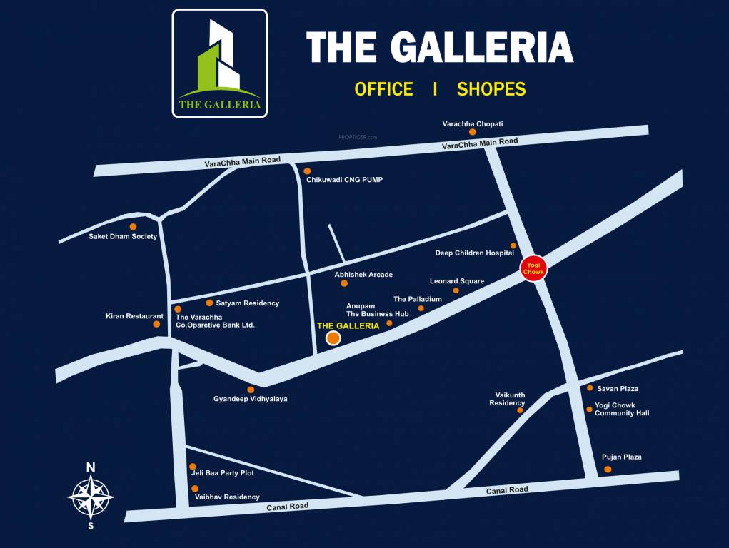 the galleria Location Plan