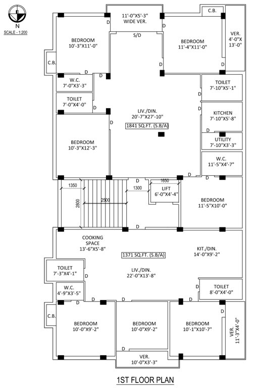  382 gouri bhaban 382 Gouri Bhaban Cluster Plan for 1st Floor