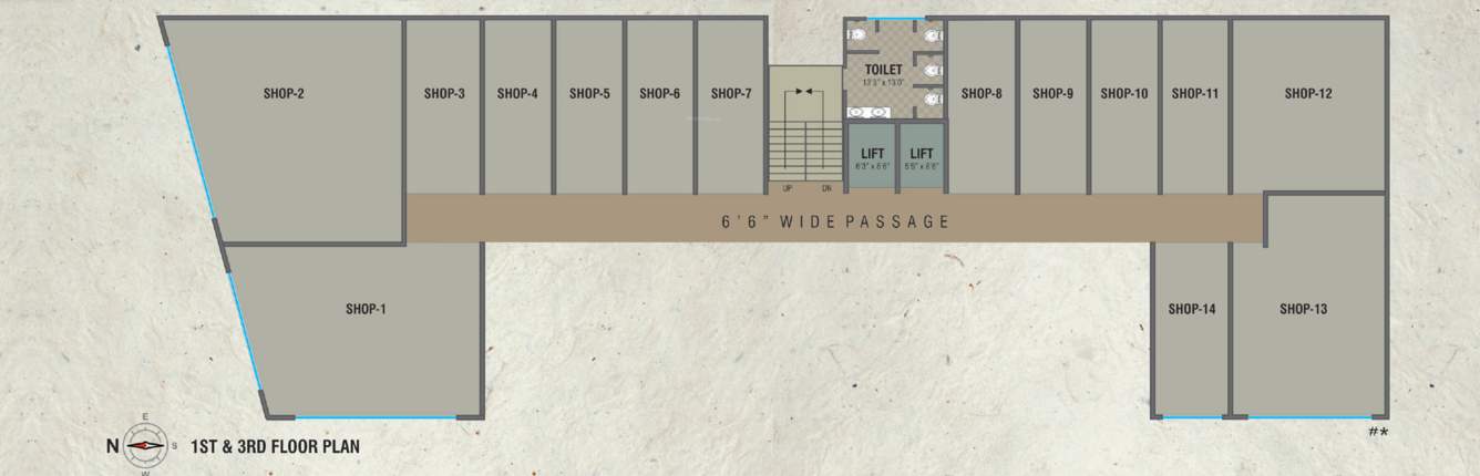  elephanta business hub Elephanta Business Hub Cluster Plan from 1st to 3rd Floor