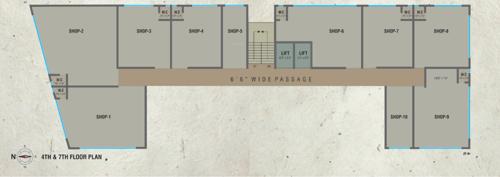  elephanta-business-hub Elephanta Business Hub Cluster Plan from 4th to 7th Floor