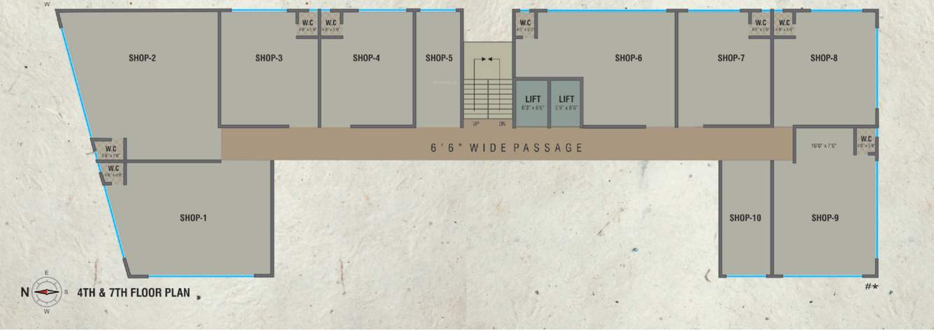  elephanta business hub Elephanta Business Hub Cluster Plan from 4th to 7th Floor