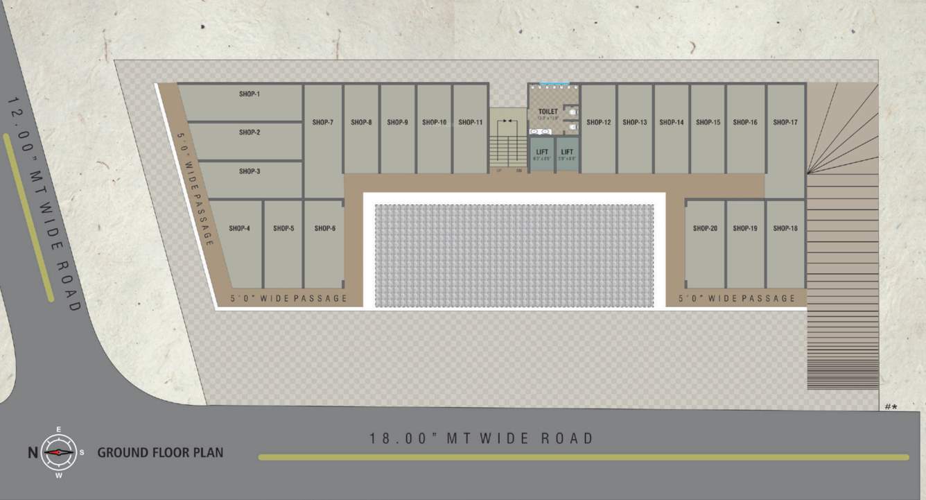  elephanta business hub Elephanta Business Hub Ground Floor Cluster Plan