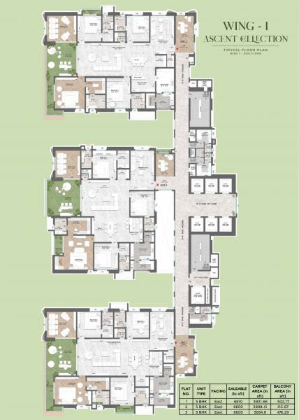  palais-royale Wing 1 Cluster Plan