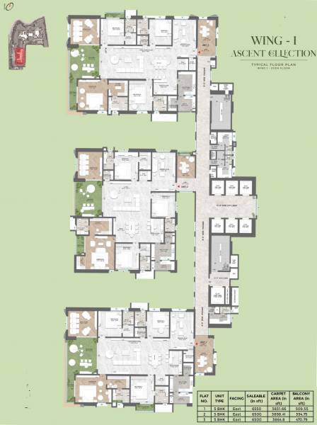 palais-royale Wing 1 Cluster Plan