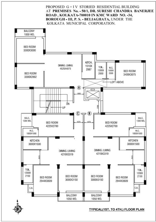  iconic apartment Iconic Apartment Cluster Plan from 1st to 4th Floor