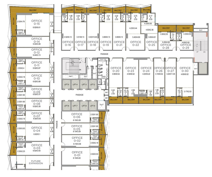  business park t9 a 2 T9 A2 Cluster Plan Typical ODD Floor