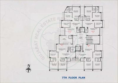  krunal-appartment Krunal Appartment Cluster Plan for 7th Floor